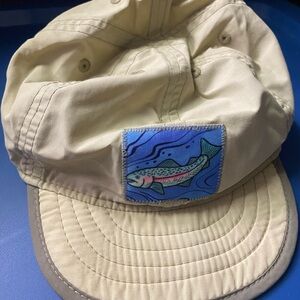 Beige Cap with Fish Patch
